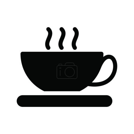 Illustration for Hot drink in cup, web simple illustration - Royalty Free Image