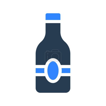 Téléchargez les illustrations : Icône web alcool, design simple - en licence libre de droit