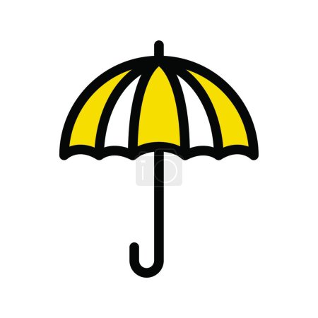 Téléchargez les illustrations : "parapluie "illustration vectorielle icône web - en licence libre de droit
