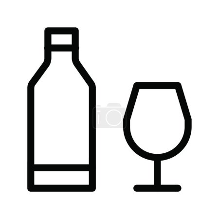 Ilustración de "botella "icono, ilustración vectorial - Imagen libre de derechos