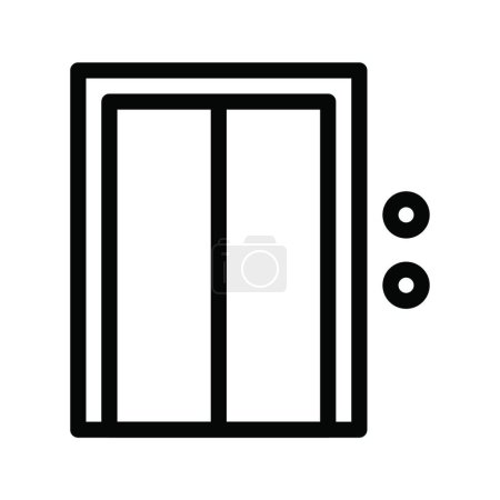 Téléchargez les illustrations : Icône ascenseur, illustration web simple - en licence libre de droit