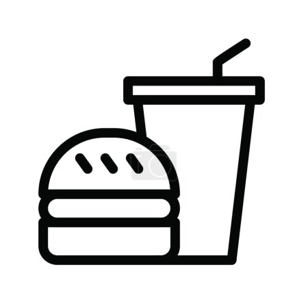 Téléchargez les illustrations : "fast food "icône, illustration vectorielle - en licence libre de droit