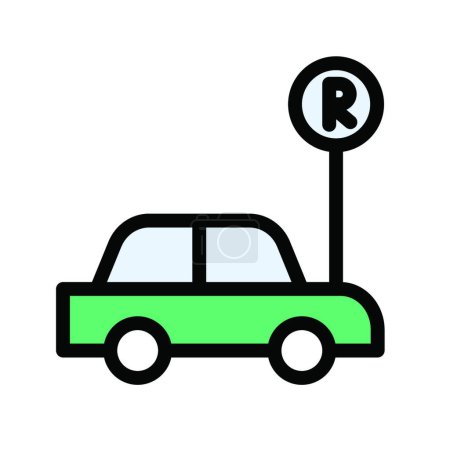 Illustration for "car " icon, vector illustration - Royalty Free Image