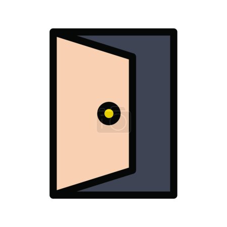 Illustration for "open door " web icon vector illustration - Royalty Free Image