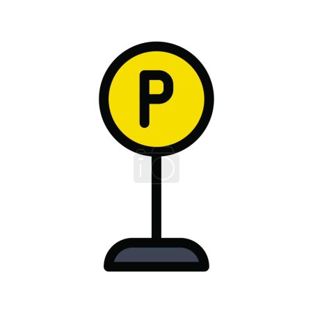 Illustration for Parking icon vector illustration - Royalty Free Image