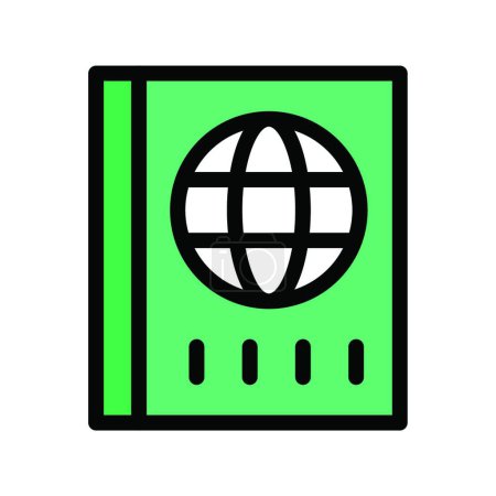 Illustration for Passport web icon vector illustration - Royalty Free Image