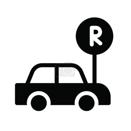 Illustration for Parked car icon vector illustration - Royalty Free Image