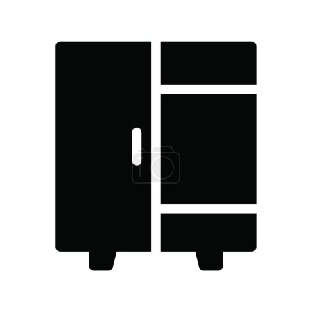 Ilustración de "armario "icono, vector de ilustración - Imagen libre de derechos