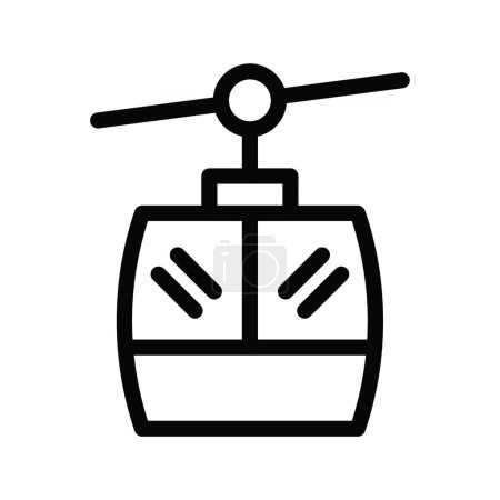 Illustration for "chairlift " icon vector illustration - Royalty Free Image