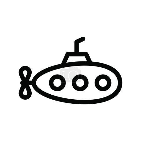 Ilustración de Submarine web icon vector illustration - Imagen libre de derechos