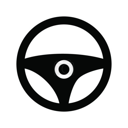 Illustration for Steering Wheel Icon, vector illustration - Royalty Free Image