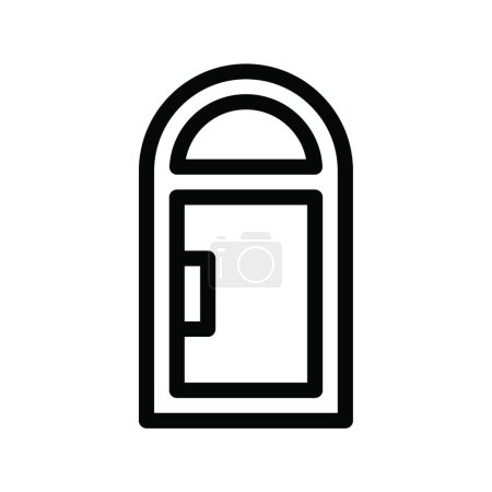 Téléchargez les illustrations : Doors icon, vector illustration - en licence libre de droit