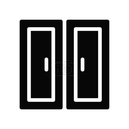 Ilustración de Icono de la puerta, ilustración vectorial - Imagen libre de derechos