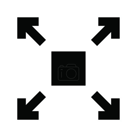 Ilustración de "agrandar "icono ilustración vectorial - Imagen libre de derechos