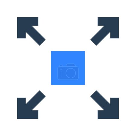 Ilustración de "agrandar "icono ilustración vectorial - Imagen libre de derechos