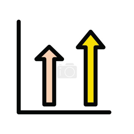Illustration for Increase icon, vector illustration - Royalty Free Image