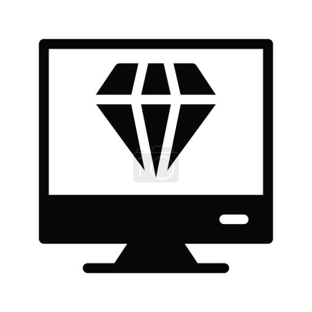 Téléchargez les illustrations : "diamant "icône vectoriel illustration - en licence libre de droit