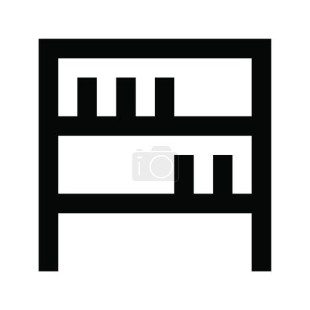 Illustration for Bookcase icon vector illustration - Royalty Free Image