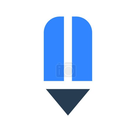 Illustration for Pencil   web icon vector illustration - Royalty Free Image