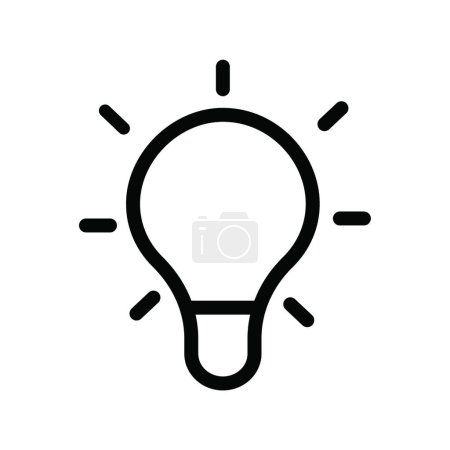 Téléchargez les illustrations : Idée, icône web ampoule illustration vectorielle - en licence libre de droit