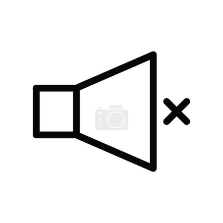 Ilustración de Signo mudo, ilustración de icono simple web - Imagen libre de derechos
