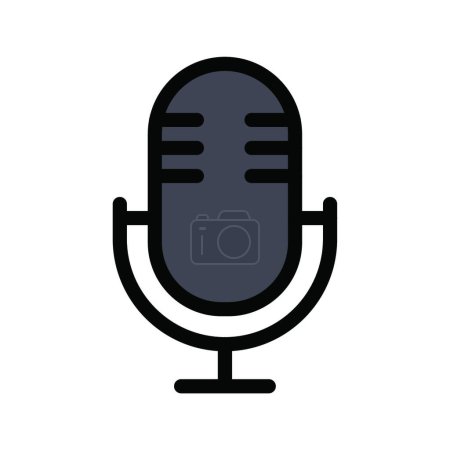Illustration for Microphone icon, web simple illustration - Royalty Free Image