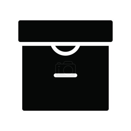 Illustration for Box web icon, vector illustration - Royalty Free Image