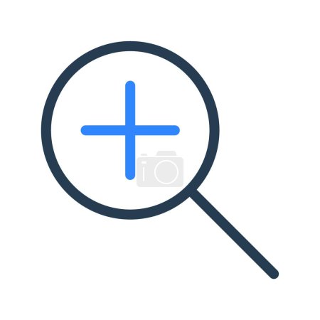 Illustration for Magnifier web icon vector illustration - Royalty Free Image