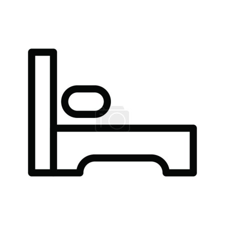 Illustration for Bed    web icon vector illustration - Royalty Free Image
