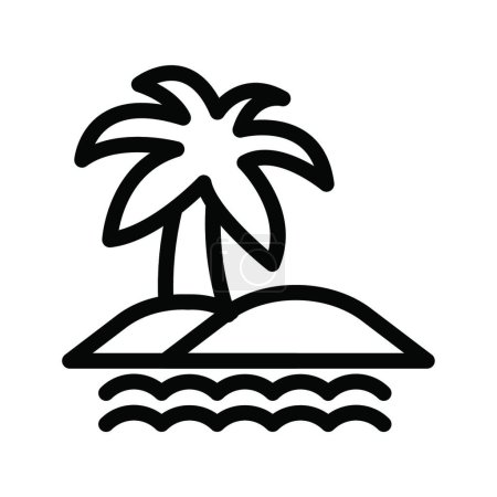 Illustration for Island    web icon vector illustration - Royalty Free Image