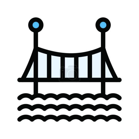 Téléchargez les illustrations : Illustration vectorielle icône pont - en licence libre de droit