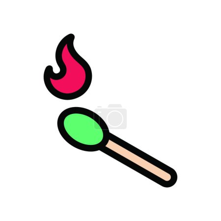 Illustration for Fire web icon, vector illustration - Royalty Free Image