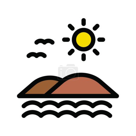 Ilustración de "sol "icono ilustración vector - Imagen libre de derechos