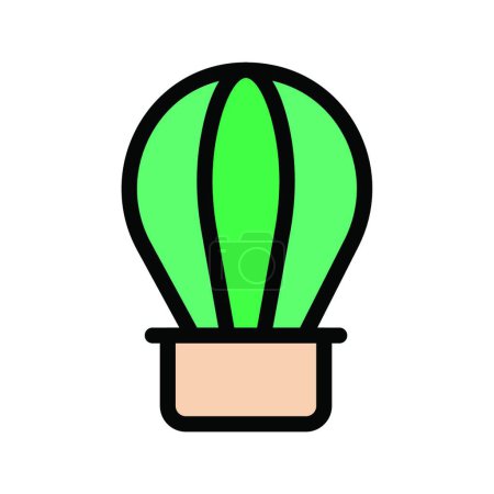 Illustration for Air balloon icon, vector template - Royalty Free Image