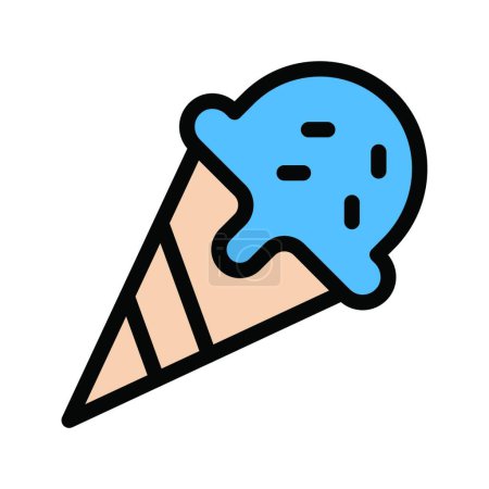 Téléchargez les illustrations : "crème glacée "illustration vectorielle icône web - en licence libre de droit