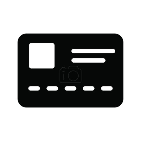 Téléchargez les illustrations : Icône de carte de débit, illustration vectorielle - en licence libre de droit