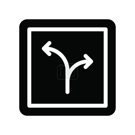 Ilustración de Icono de la señal de tráfico, ilustración vectorial - Imagen libre de derechos
