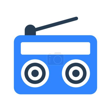 Ilustración de Icono de radio, ilustración simple web - Imagen libre de derechos
