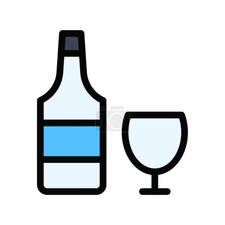 Ilustración de Icono web de alcohol, diseño simple - Imagen libre de derechos