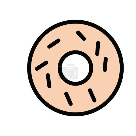 Ilustración de Donut, ilustración vectorial simple - Imagen libre de derechos