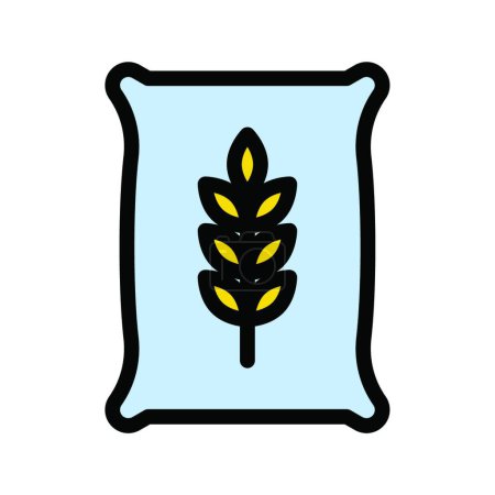 Illustration for "wheat sack " web icon vector illustration - Royalty Free Image