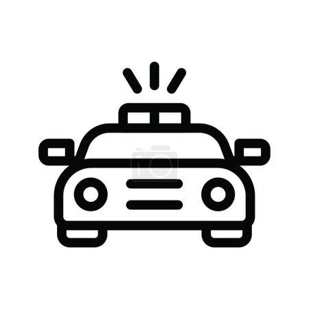 Téléchargez les illustrations : "voiture de police ", illustration vectorielle simple - en licence libre de droit