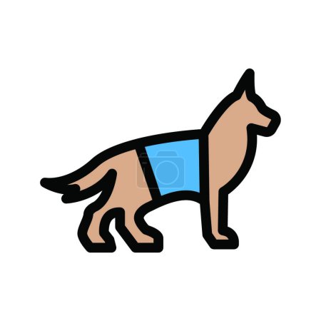 Téléchargez les illustrations : Illustration vectorielle icône chien - en licence libre de droit