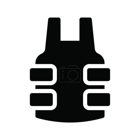 Illustration for Safety jacket icon vector illustration - Royalty Free Image
