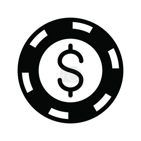 Ilustración de Dólar icono dibujo, concepto de moneda - Imagen libre de derechos