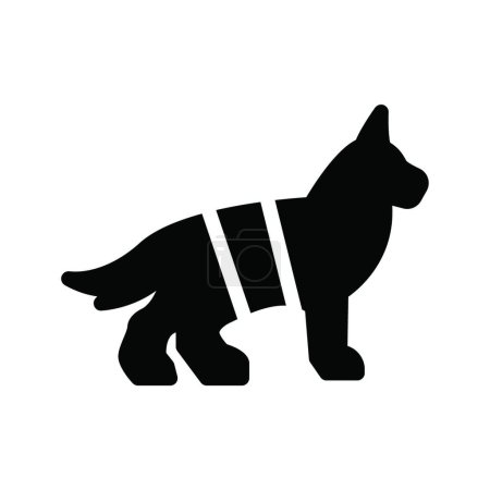 Téléchargez les illustrations : Icône de chien de police illustration vectorielle - en licence libre de droit