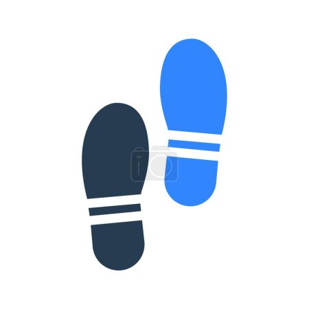 Illustration for Footprints icon vector illustration - Royalty Free Image