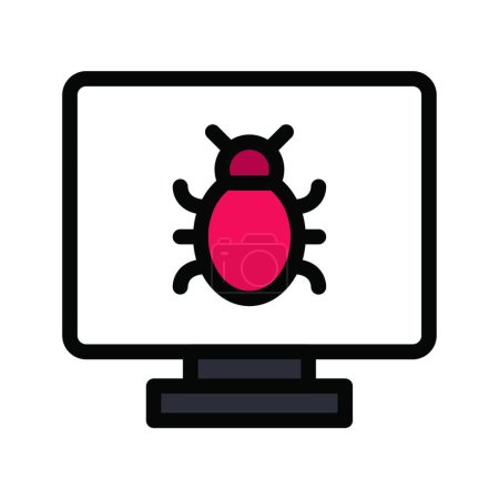 Téléchargez les illustrations : Illustration vectorielle d'icône de virus - en licence libre de droit