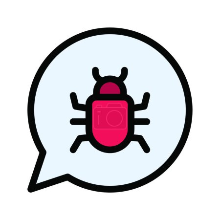 Téléchargez les illustrations : Illustration vectorielle icône bug - en licence libre de droit