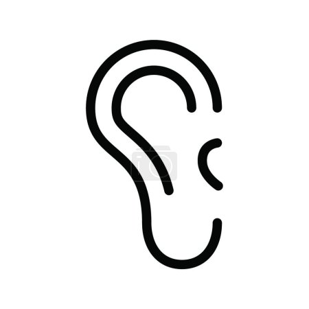 Téléchargez les illustrations : "écouter ", illustration vectorielle simple - en licence libre de droit